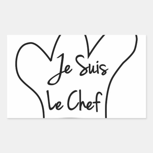 Je Suis Le Chef Rechthoekige Sticker (Voorkant)