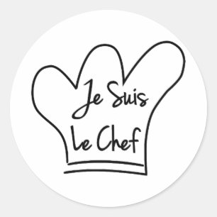 Je Suis Le Chef Ronde Sticker