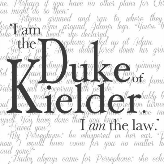 Je suis le duc de Kielder, autocollant (Recto)