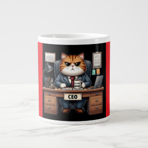 Je suis le patron - Mug de chat drôle de bureau