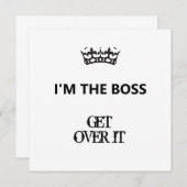 Je suis le patron, va-t'en, carte plat (Devant / Derrière)