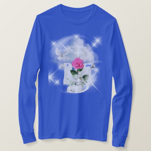 Je Suis Le T-shirt Résurrection Blue Long Sleeve (Design devant)