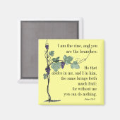 Je suis le Vin Jean 15:5 Bible Verse MAGNET (Recto/Verso)