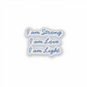 Je suis Light transparent autocollant (Devant)