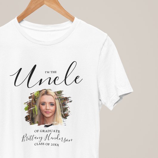 Je suis l'oncle | T-shirt photo pour diplômés