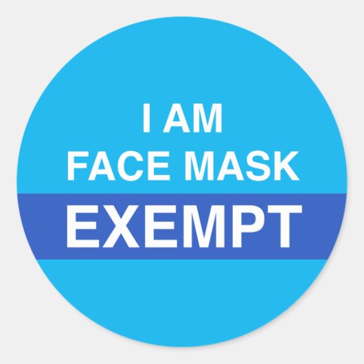 Je Suis Masque Visage Stickers Exonéré (Devant)