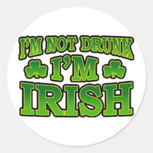 Je suis non bu moi suis autocollant irlandais