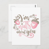 Je suis Nuts à propos de vous Créateur de carte po (Devant / Derrière)