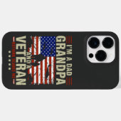 Je suis papa grand-père et vétéran iPhone / coque  (Verso (horizontal))