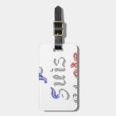 Je suis Paris Art Print Bagagelabel (Voorkant verticaal)