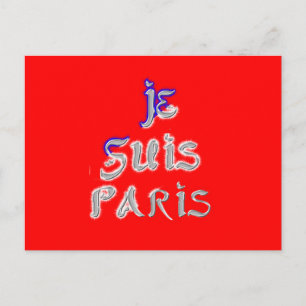 Je suis Paris Art Print Briefkaart