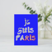 Je suis Paris Art Print Briefkaart (Staand voorkant)