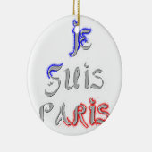 Je suis Paris Art Print Keramisch Ornament (Rechts)