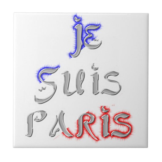Je suis Paris Art Print Tegeltje (Voorkant)
