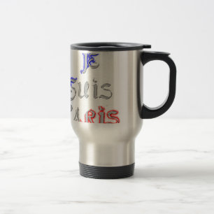 Je suis Paris Ik hou van Parijs Tekst Kunst Print Reisbeker