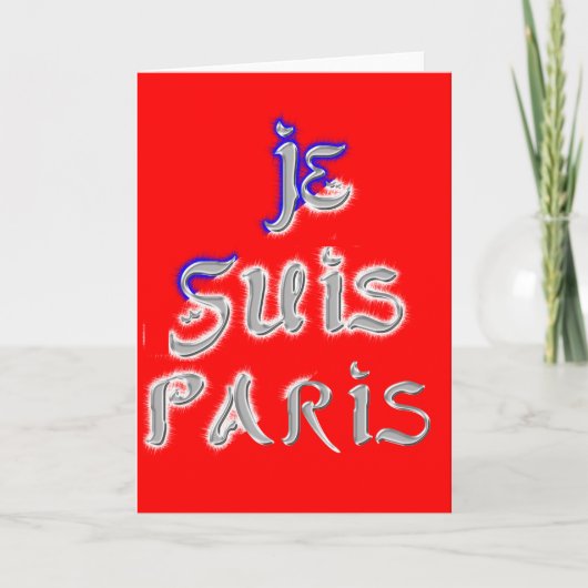 Je Suis Paris Kunstprint Kaart (Voorkant)