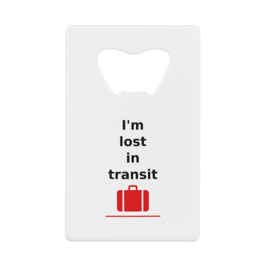 Je suis perdu dans la valise de voyage en transit (Devant)