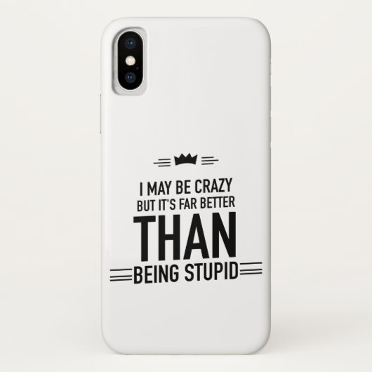 Je suis peut-être folle lettré iPhone X Coque (Dos)
