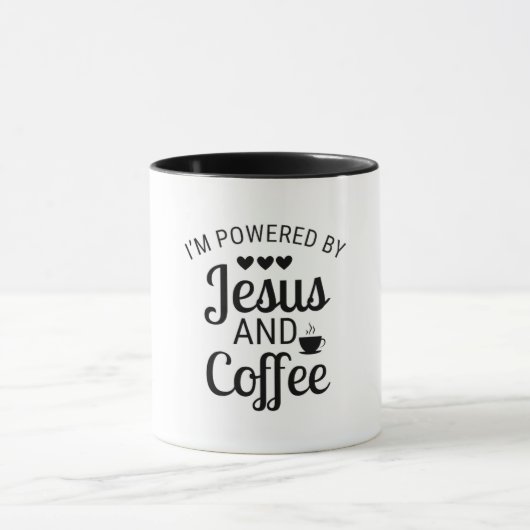 Je suis Powered By Jesus and Coffee Combo Mug (Centre)