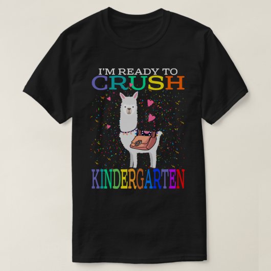 Je suis prêt à écraser KINDERGARTEN T-Shirt llama  (Design devant)