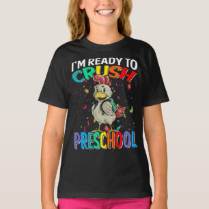 Je suis prêt à écraser le T-shirt au poulet de l'é