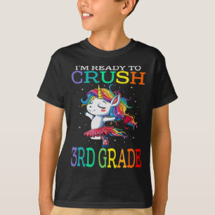 Je suis prêt à écraser le T-shirt Unicorn de 3e an