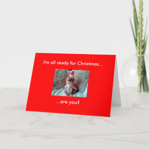Je suis prêt pour Noël... carte