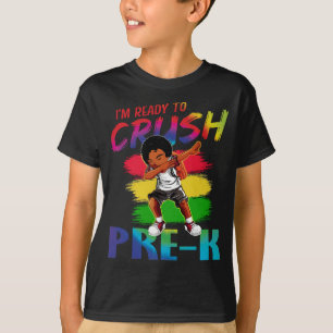 Je suis prête à écraser le T-shirt fille noir pré-