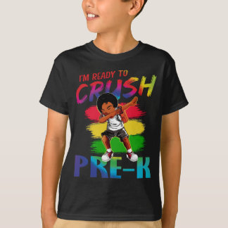 Je suis prête à écraser le T-shirt fille noir pré-