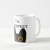 Je suis Purrfect mignonne Mug de chat noir (Devant droit)