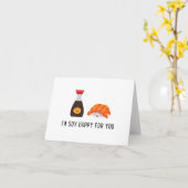 Je suis ravie pour toi - Carte de sushi mignonne  (Fleur jaune)