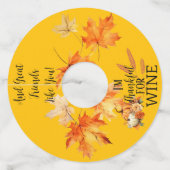 "Je suis reconnaissant pour le vin !" Étiquettes p (Devant)