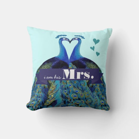 Je suis sa Coussin Mme Peacock (Recto)