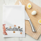 JE SUIS serviette de sourire de bannière (Quart Plié)