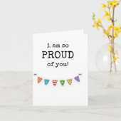 Je suis si fier de vous, carte de drapeaux de bunt (Fleur jaune)
