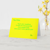 Je suis si fière des cartes d'anniversaire de votr (Fleur jaune)