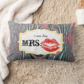 Je suis son Coussin Mme Red Lips Old Barn Wood Mau (Couverture)
