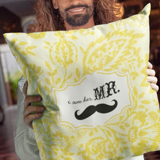 Je suis Son Mr Lemon Zest Coussin de Moustache