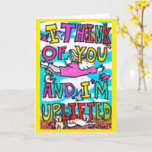 Je suis soulagé - carte de voeux de David Cohen (Fleur jaune)