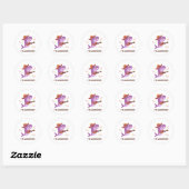 Je suis Sticker rond Jawsome Pun (Feuille)