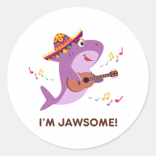 Je suis Sticker rond Jawsome Pun (Devant)