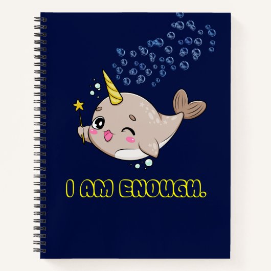 Je SUIS Suffisamment Narwhal Journal carnet (Devant)