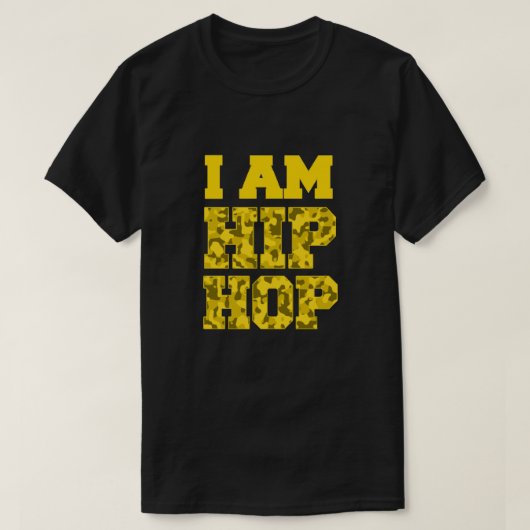 JE SUIS T-shirt de camouflage de HIP HOP (Design devant)