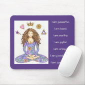 "Je suis" tapis de souris d'affirmation (Avec souris)