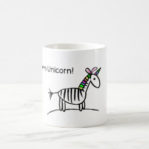Je suis tasse de zèbre de licorne