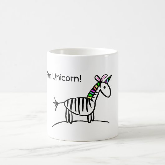 Je suis tasse de zèbre de licorne (Centre)