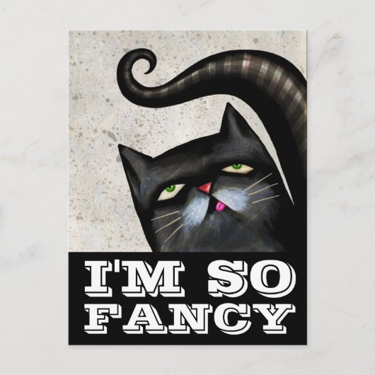 JE SUIS TELLEMENT FANCY CARTES POSTALES D'ART CHAT (Devant)