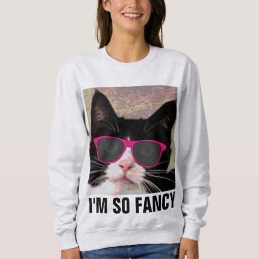 JE SUIS TELLEMENT FANCY CAT T-SHIRTS (Devant)