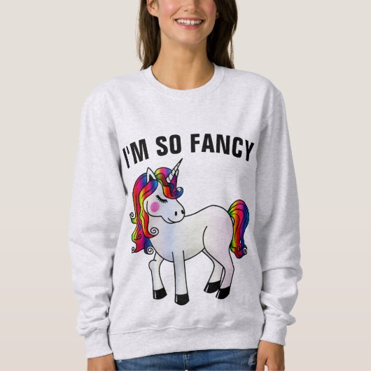 JE SUIS TELLEMENT FANCY UNICORN T-SHIRTS (Devant)