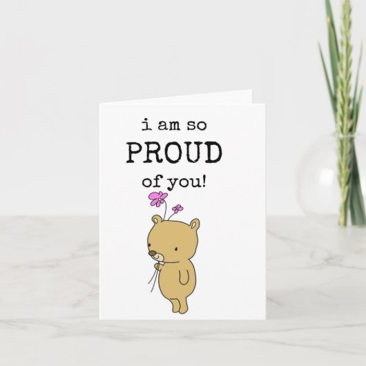 Je suis tellement fier de toi, carte mignonne (Devant)